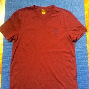 Kid maroon short sleeve polo t-shirt